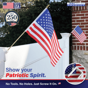 Fence Flag Holder DJM Product Design Usa Flag 6